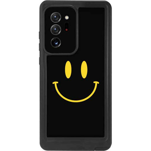 Black Happy Face Galaxy Note20 Ultra 5G Waterproof Case